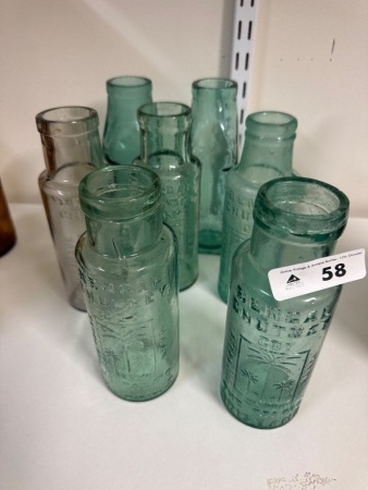7 Vintage Bengal Chutney Bottles
