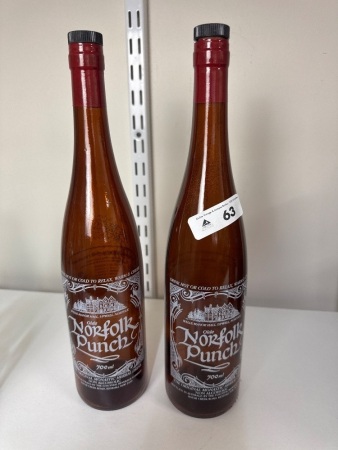 2 Norfolk Punch Bottles