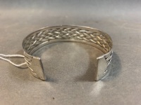 Sterling Silver Hand Woven Cuff - 4