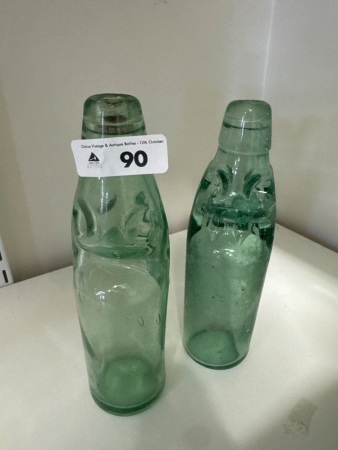 2 Antique Codd Bottles