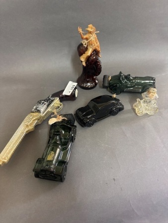 6 x Vintage Avon Cologne Bottles