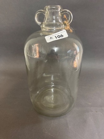Clear Glass Demijohn unmarked