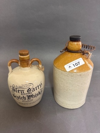 1970s Glen Garry Scotch Demijohn & C.1900 L.McSwiney Victoria Demijohn