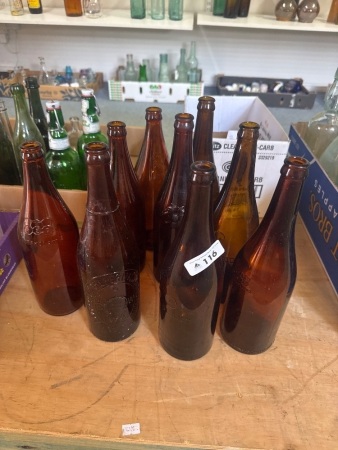 Selection of tall beer bottles