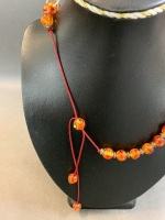 Composite Amber Beaded Necklace - 2