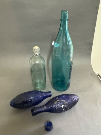 2 x Joses Torpedo Bottles (Damaged), Johnnie Walker Bottle & Nodashoyu Co. Ltd Bottle