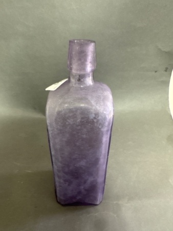 W & A Gilbey Silver Stream Schnapps Amethyst Bottle