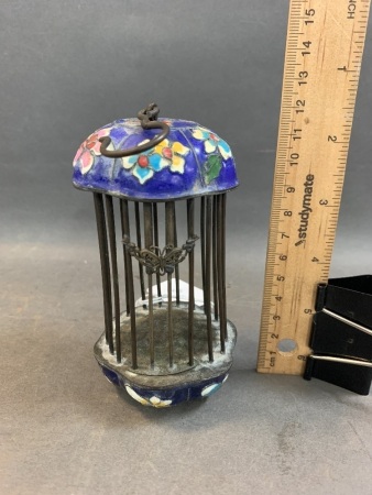 Vintage Chinese Cloisonne Cricket Cage