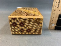 Intricate Japanese Marquetry Puzzle Box - 2