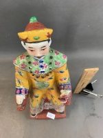 Vintage 20thC Chinese Polychrome Temple Figure - 5
