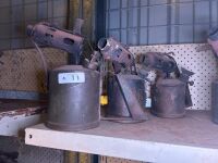 Group lot of 3 kerosene pressure blow torches
