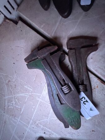 4 vintage adjustable wrenches - marked