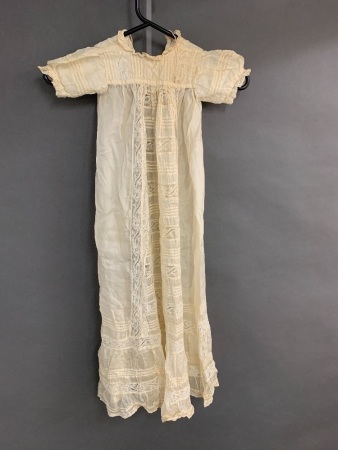 Vintage Christening Gown Made from Parachute Silk & Lace