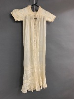 Vintage Christening Gown Made from Parachute Silk & Lace - 2