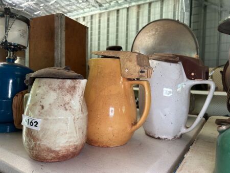 3x ceramic kettles