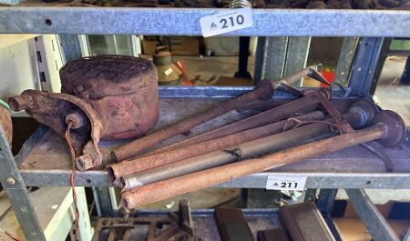 Shelf lot inc Kerosene pumps and tractor light