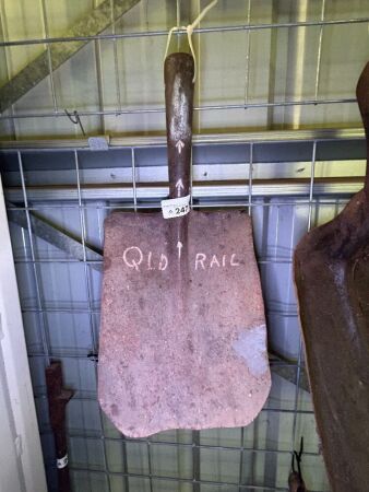 QLD Railways branded shovel