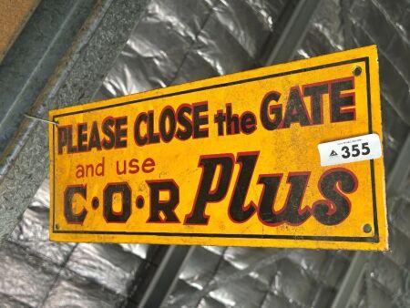 C.O.R enamelled steel sign - old reproduction
