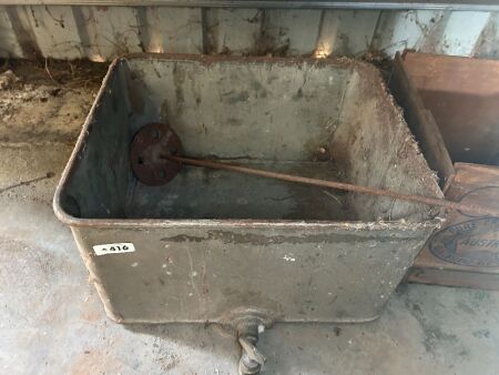 Galvanised milk vat
