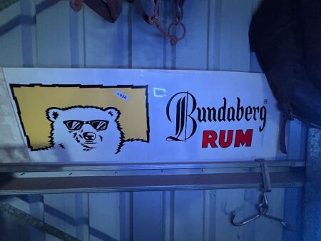 Plastic BUNDABERG RUM sign (CHOICE 424, 425)