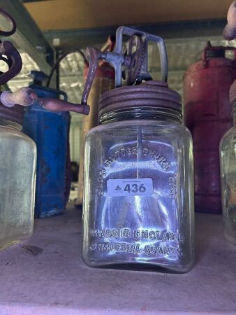 BLOW BUTTER CHURN bottle with churn - incomplete