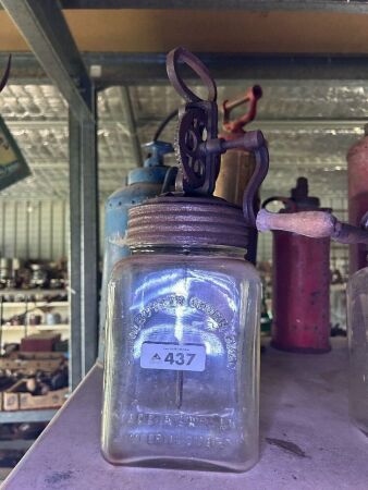 BLOW BUTTER CHURN bottle with churn - incomplete