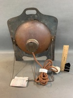 Vintage Cast Iron & Copper Electric Heater c1930's - 2