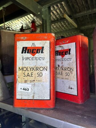 2x ROCOL 9-lbs oil tins