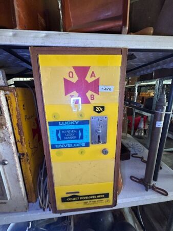 QATB Lucky Envelope machine - wooden casing - needs repair