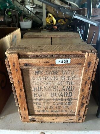 Wooden egg crate
