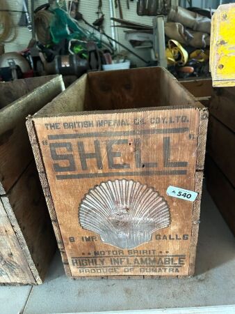 SHELL Motor Spirit crate