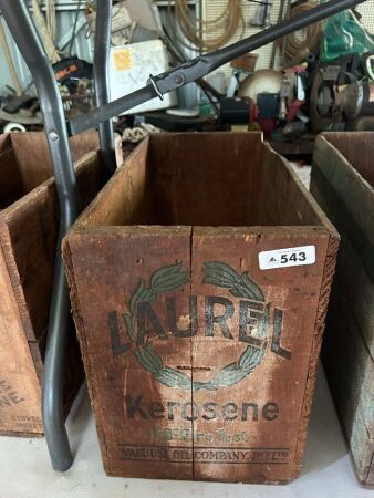 LAUREL kerosene crate