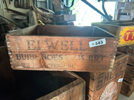 ELWELL Burr Hoes crate