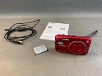 Nikon Coolpix A300 in Red with Accessories - Never Used