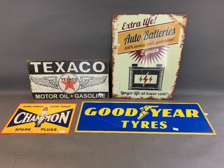 Collection of 4 Motoring Related Tin Signs