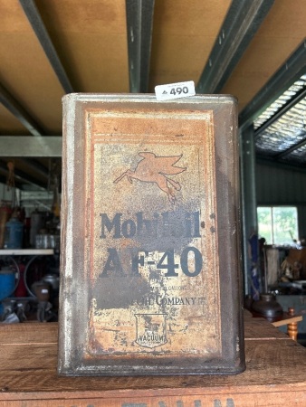 MOBILOIL 4 gal tin
