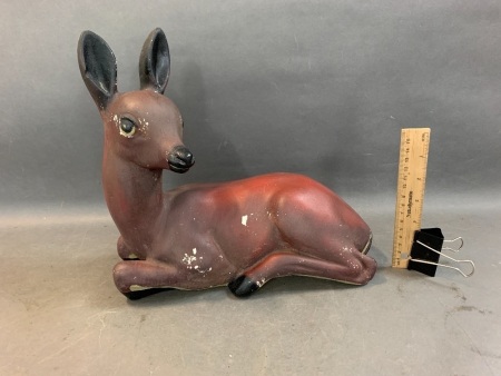 Vintage Plaster Deer Figure