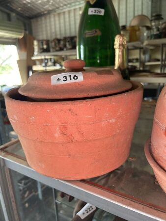 Butter cooler - terracotta