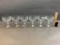 Set of 6 Bohemian Crystal Sundae Dishes