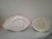 2 x Lustre Ware Ceramic Vases ( Large Vase has Cracks ) - 2