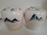 Pair Vintage Vases Made in Vietnam - 3