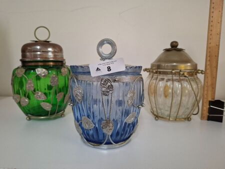 3 Vintage Cookie Jars 2 Musical