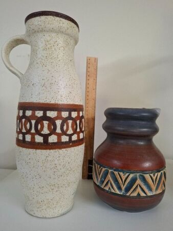 Beit Hayotser Ceramic Vase Israel app 190mm & Lapid Israel 218 Hand Painted Vase
