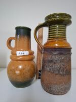 2 x West German Vases marked 428-26 & 421/30