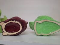 3 Swan Glazed Ceramic Vases - 3