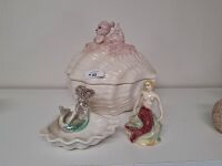 3 Midcentury Mermaid Ceramics ( I repaired ) - 3