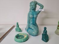 4 Mermaid Inspired Ceramic Figurines