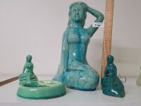 4 Mermaid Inspired Ceramic Figurines - 2