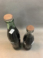 2 Vintage Unopened Glass Coca Cola Bottles - 1 x 185ml 1 x 10 FL. OZ. - 5