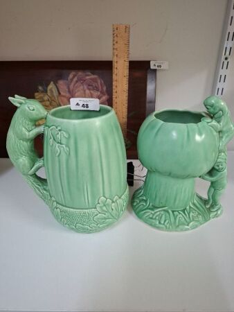 2 Sylvac Vases marked 1196 &1115